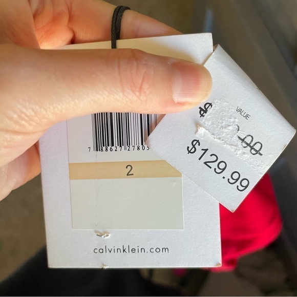 Calvin Klein‎ Red One Shoulder Cocktail Dress - Picture 8 of 8